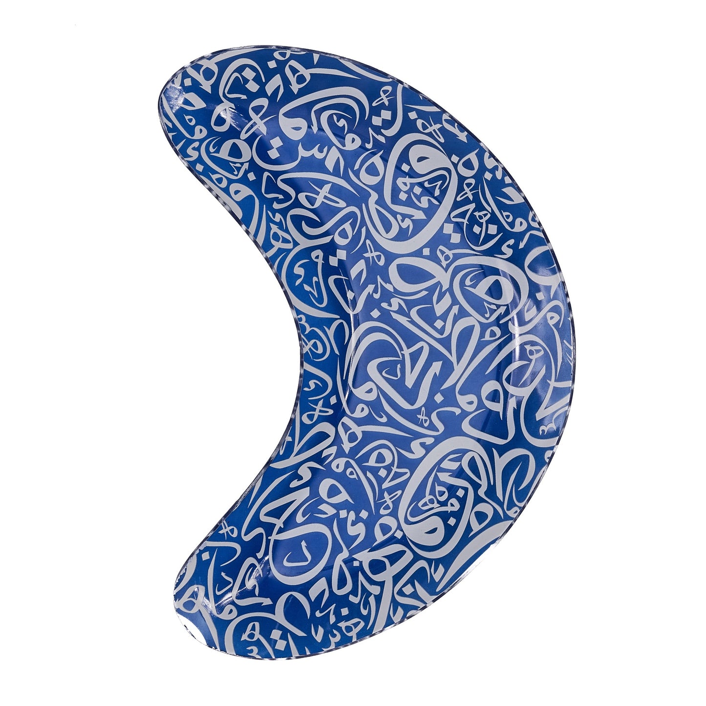 Arabic Calligraphy Crescent Blue