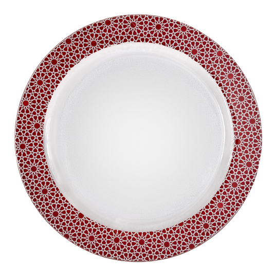 Arabesque Round Plate Burgundy