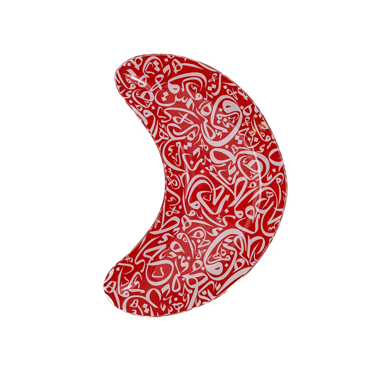 Arabic Calligraphy Crescent Red