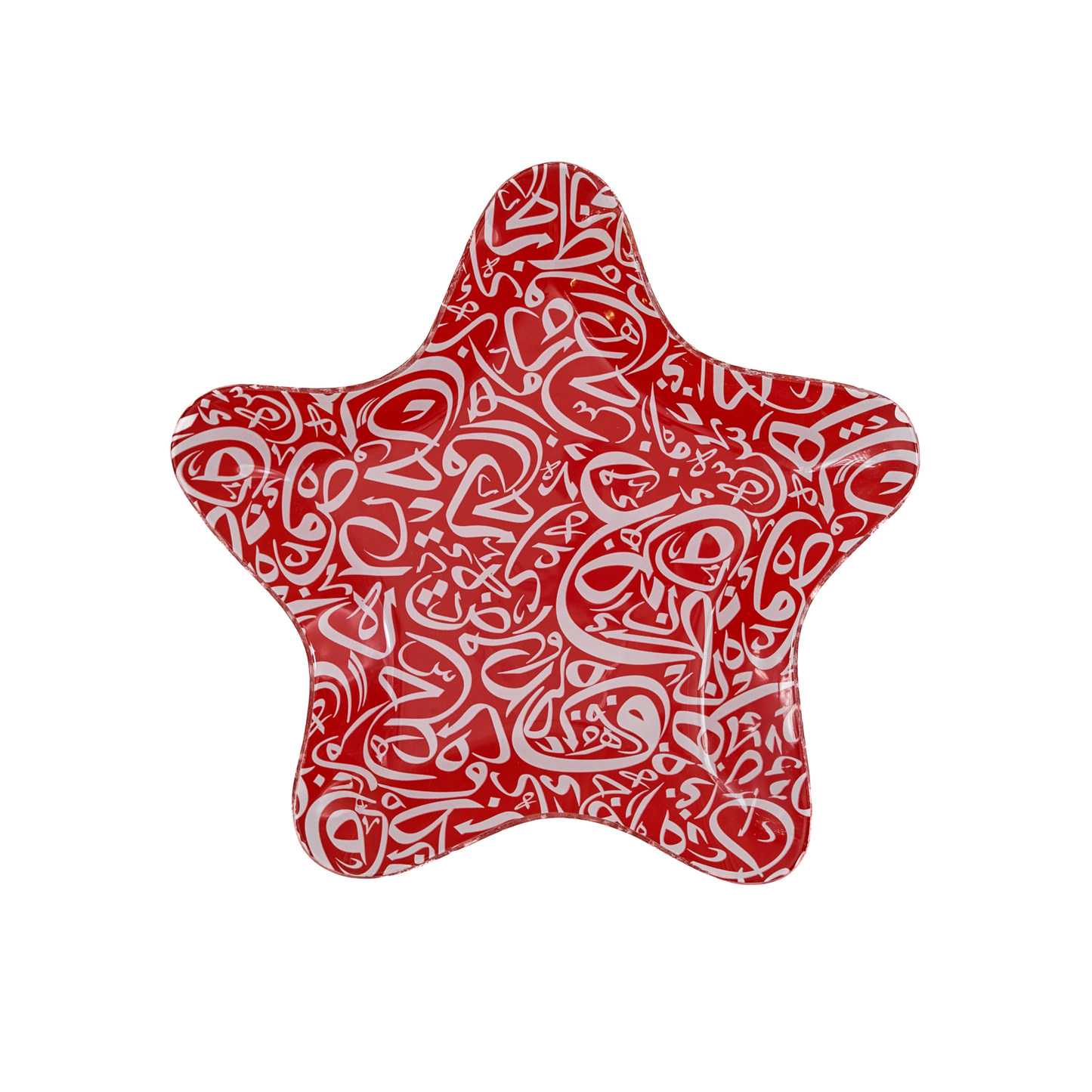 Arabic Calligraphy Star Red