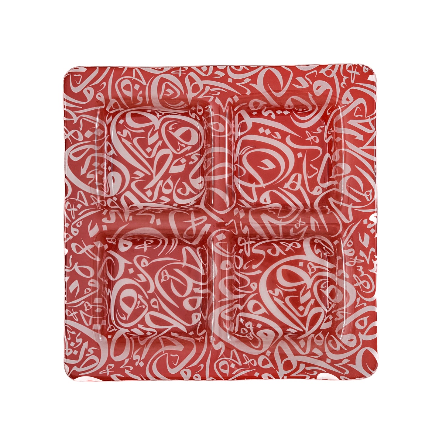 Arabic Calligraphy Compartment Red