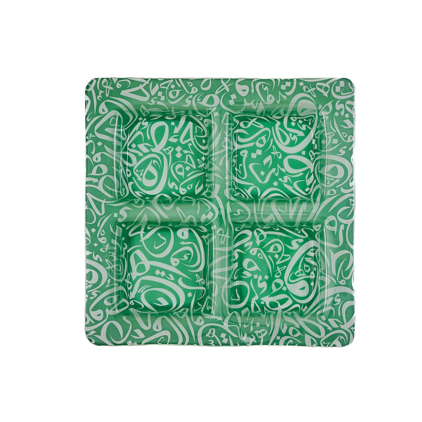 Arabic Calligraphy Compartment Green